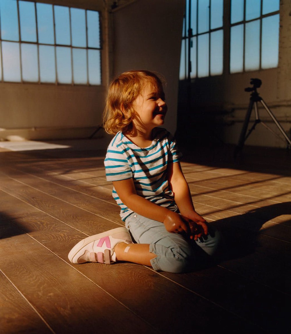 Veja Sneakers Børn Hvide/Pink - V-10 Velcro Chromefree - AFRZV6371